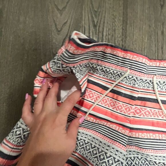 Loft The Rivera Short Pink Black Aztec Print Cotton Size 4 - Picture 3 of 8